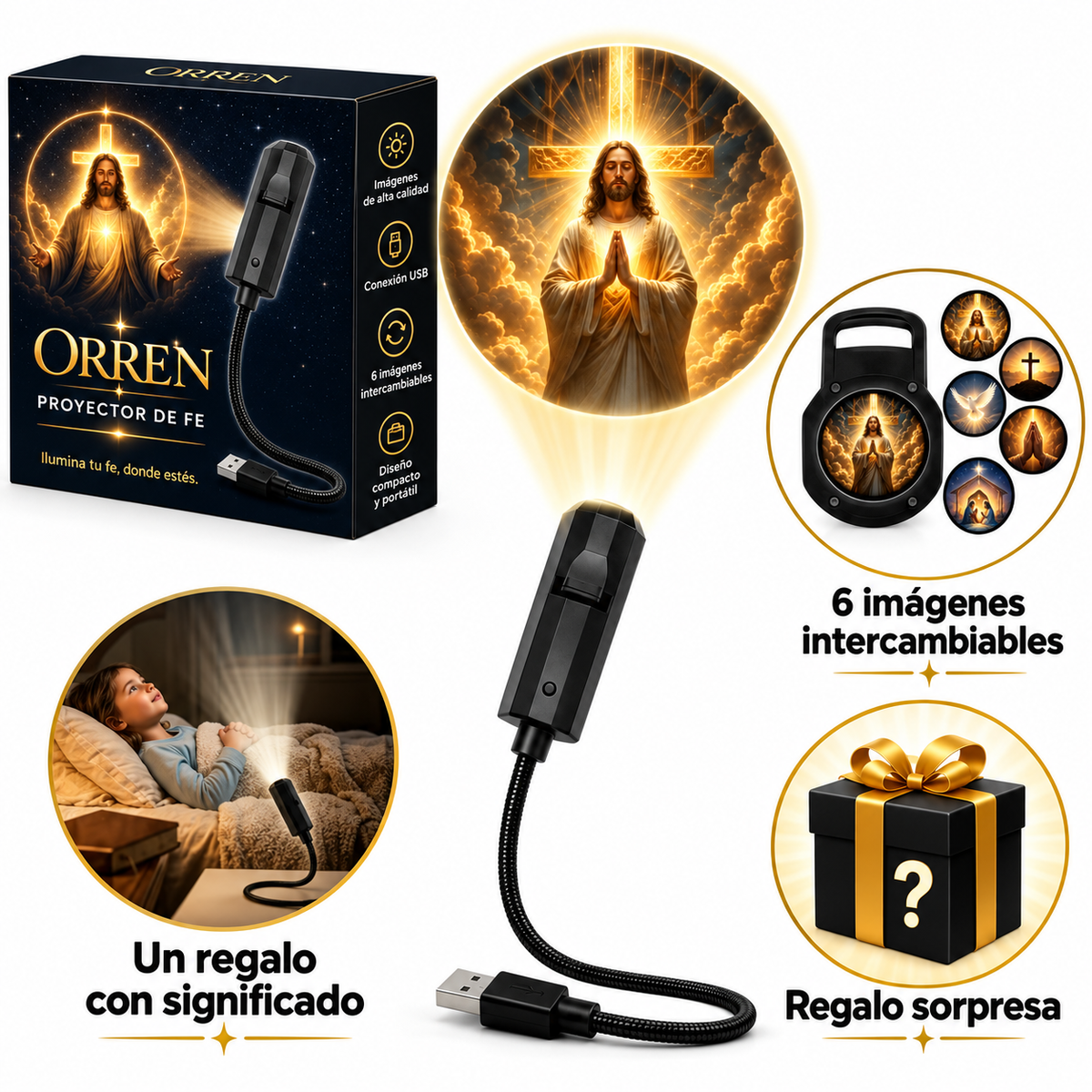 ORREN™ — Proyector Luz de Fe
