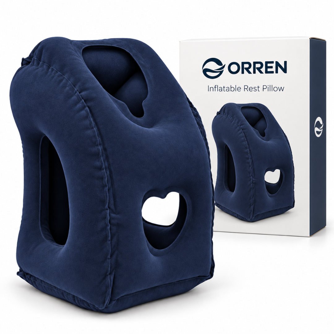 Inflatable Pillow with Head & Chin Support