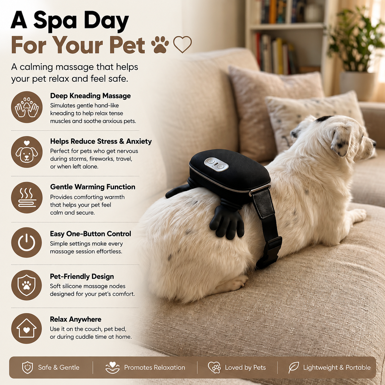 Velora™ Calming Pet Massager